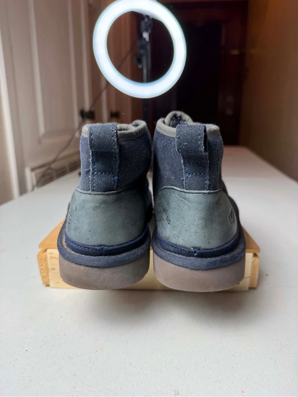 UGG Neumel Ghillie Chukka Lined Boots -Navy Sapphire Suede -US 10